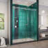 DreamLine Enigma-XO 76" High x 54" Wide Sliding Frameless Shower Door with Clear Glass Brushed Stainless Steel