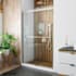 DreamLine Sapphire 76" High x 48" Wide Sliding Frameless Shower Door with Clear Glass Brushed Nickel