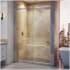 DreamLine Enigma Air 76" High x 48" Wide Sliding Frameless Shower Door with Clear Glass Brushed Stainless Steel