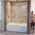 DreamLine Enigma Air 62" High x 60" Wide Sliding Frameless Tub Door with Clear Glass Brushed Stainless Steel