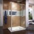 DreamLine Flex 40" D x 38 - 42" W x 72" H Semi-Frameless Pivot Shower Enclosure Brushed Nickel