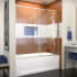 DreamLine Flex 56-60" W x 58" H Semi-Frameless Pivot Tub Door Brushed Nickel