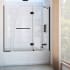 DreamLine Aqua 56 - 60" W x 58" H Frameless Hinged Tub Door with Extender Panel Matte Black