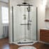 DreamLine Prism 72" High x 34-1/8" Wide x 34-1/8" Deep Pivot Frameless Shower Enclosure with Clear Glass Matte Black