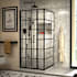 DreamLine Unidoor Toulon 72" High x 33-7/8" Wide x 34-3/8" Deep Hinged Frameless Shower Enclosure with Clear Glass Matte Black