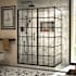 DreamLine Unidoor Toulon 72" High x 51-7/8" Wide x 34-3/8" Deep Hinged Frameless Shower Enclosure with Clear Glass Matte Black