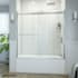 DreamLine Essence-H 60" High x 56, 57, 58, 59, 60" Wide Bypass Semi Frameless Tub Door Brushed Nickel