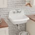 DreamLine Sapphire 24" Wall Mounted Single Basin Ceramic Utility Sink with Two Predrill Faucet Holes White