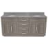DreamLine Dexterity 72" Free Standing Double Basin Vanity Set with Cabinet and Quartz Vanity Top Gray Oak
