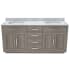 DreamLine Dexterity 72" Free Standing Double Basin Vanity Set with Cabinet and Marble Vanity Top Gray Oak
