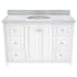 DreamLine Formosa 48" Free Standing Single Basin Vanity Set with Cabinet and Marble Vanity Top White