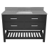 DreamLine Valencia 48" Free Standing Single Basin Vanity Set with Cabinet and Quartz Vanity Top Black