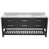 DreamLine Valencia 72" Free Standing Double Basin Vanity Set with Cabinet and Marble Vanity Top Black