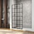 DreamLine Montego 72" High x 34" Wide Frameless Shower Screen With Tempered Glass Matte Black