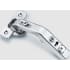 DTC C80 Series Full Overlay Concealed Euro Cabinet Door Hinge with 135 Degree Opening Angle and Self Close Function - Single Hinge Nickel