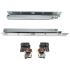 DTC SS20 Series 12 Inch Full Extension Concealed Drawer System with 85 Pound Weight Capacity and Soft Close - Pair Nickel
