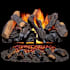 Duluth Forge 55,000 BTU Vented Natural Gas Log Set Fireplace Brown