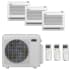 Durastar 28K BTU Cooling / 28K BTU Heating 22.6 SEER2 Three Zone Floor Console Mini Split Package with (3) 12k BTU Indoor Units White