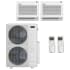 Durastar 36K BTU Cooling / 36K BTU Heating 20 SEER2 Two Zone Floor Console Mini Split Package with (2) 12k BTU Indoor Units White