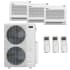 Durastar 36K BTU Cooling / 36K BTU Heating 20 SEER2 Three Zone Floor Console Mini Split Package with (3) 12k BTU Indoor Units White