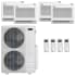 Durastar 36K BTU Cooling / 36K BTU Heating 20 SEER2 Four Zone Floor Console Mini Split Package with (4) 12k BTU Indoor Units White