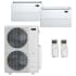 Durastar 36K BTU Cooling / 36K BTU Heating 20 SEER2 Two Zone Floor Console Mini Split Package with (2) 18k BTU Indoor Units White