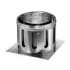 DuraVent 10" Inner Diameter - DuraChimney II Class A Chimney Pipe - Double Wall - 15" x 15" Anchor Plate Galvanized Steel