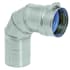 DuraVent 3" Inner Diameter - FasNSeal AL29-4C Special Gas Vent Pipe - Single Wall - 88" Degree Elbow Stainless Steel