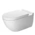 Duravit Starck 3 0.8/1.6 GPF Dual Flush Wall Mounted One Piece Elongated Toilet with Wall Hand Lever - Less Seat White