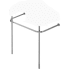 Duravit Happy D.2 Lavatory Console Legs - Sink Not Included Chrome