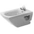 Duravit Caro Wall Mounted Rectangular Horizontal Spray Bidet with Single Faucet Hole Drilling White / WonderGliss