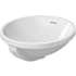 Duravit Architec 15-3/4" Circular Ceramic Undermount Bathroom Sink with Overflow and White / Glazed Underside