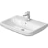 Duravit DuraStyle 25-5/8" Rectangular Ceramic Wall Mounted Bathroom Sink with Overflow and 3 Faucet Holes at 8" Centers White / Glazed Underside
