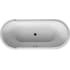 Duravit Starck 71" Free Standing Acrylic Soaking Tub with Center Drain and Overflow White