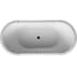 Duravit Starck 75" Free Standing Acrylic Soaking Tub with Center Drain and Overflow White
