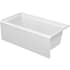 Duravit Architec 60" Three Wall Alcove Acrylic Soaking Tub with Right Drain and Overflow White
