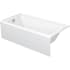 Duravit Architec 66" Three Wall Alcove Acrylic Soaking Tub with Left Drain and Overflow White