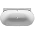 Duravit Luv Free Standing Stone Composite Soaking Tub with Center Drain White
