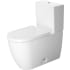 Duravit ME by Starck 0.92 / 1.32 GPF Dual Flush Two Piece Elongated Chair Height Toilet with Push Button Flush- Less Seat White