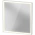 Duravit L-Cube 25-5/8"W x 27-1/2"H Rectangular Flat Framed Wall Mounted Bathroom Mirror with Lighting White