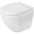 Duravit Starck 3 0.8/1.2 GPF Dual Flush Wall Mounted One Piece Compact Toilet with Wall Hand Lever - Less Seat White