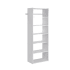 Easy Track 25-1/8 Inch Wide Closet Organizer System with Six Shelves White