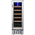 EdgeStar 12 Inch Wide 18 Bottle Built-In Single Zone Wine Cooler with Reversible Door and LED Lighting Stainless Steel