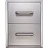 EdgeStar 16 Inch Wide Double Storage Drawers Stainless Steel
