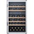 EdgeStar 20 Inch Wide 38 Bottle Capacity Free Standing Wine Cooler with Dual Zones, LED Lighting and Reversible Door Stainless Steel
