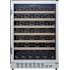 EdgeStar 24 Inch Wide 53 Bottle Built-In Single Zone Wine Cooler with Reversible Door and LED Lighting Stainless Steel