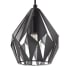 Eglo Carlton 3 Single Light 7-1/4" Wide Mini Pendant Matte Black