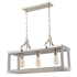 Eglo Montrose 3 Light 28" Wide Linear Chandelier Acia Wood / Brushed Nickel