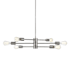 Eglo Willsboro 6 Light 26" Wide Linear Chandelier Polished Nickel