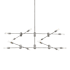 Eglo Willsboro 12 Light 55" Wide Linear Chandelier Polished Nickel